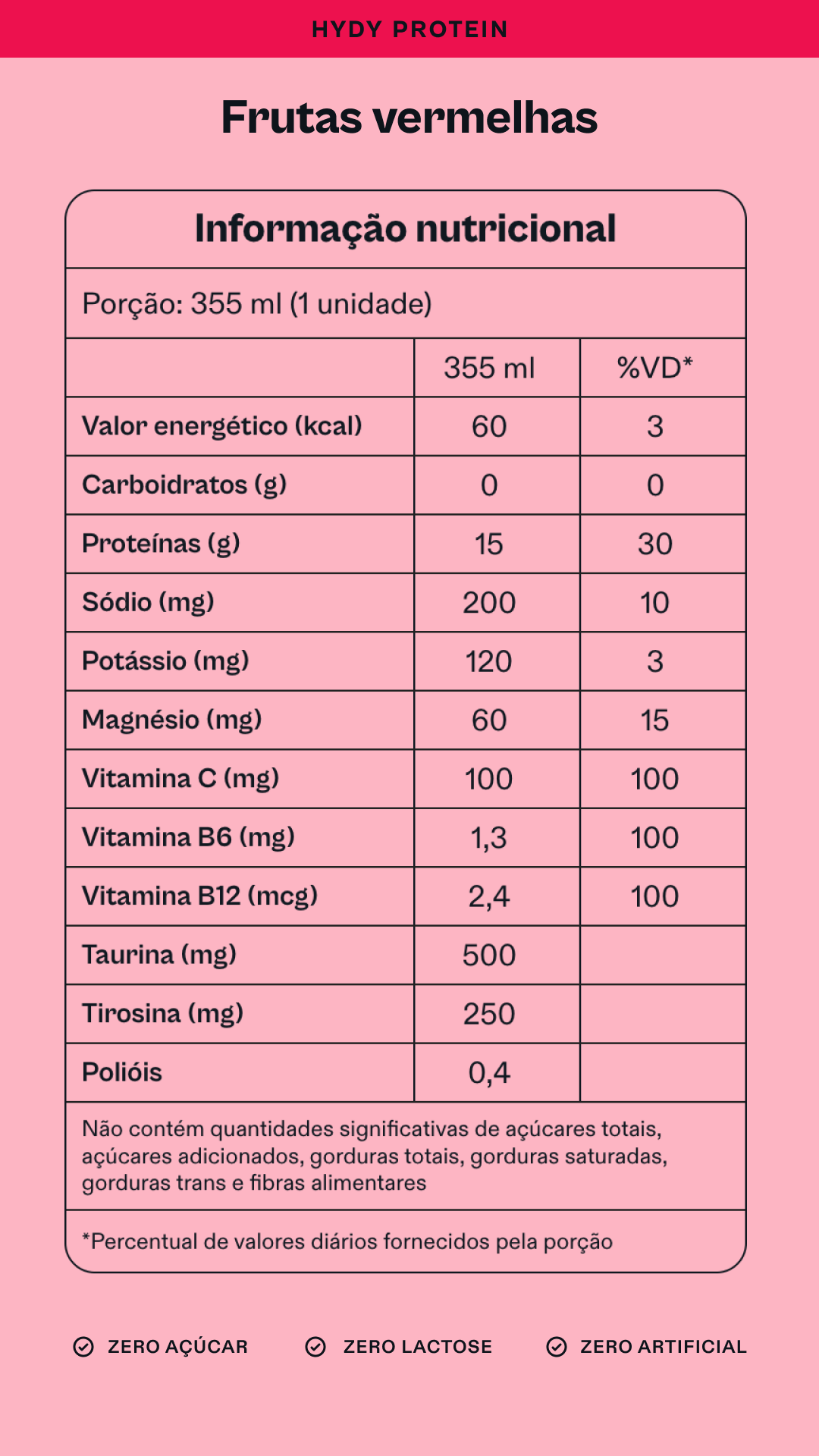 HYDY Protein Frutas Vermelhas