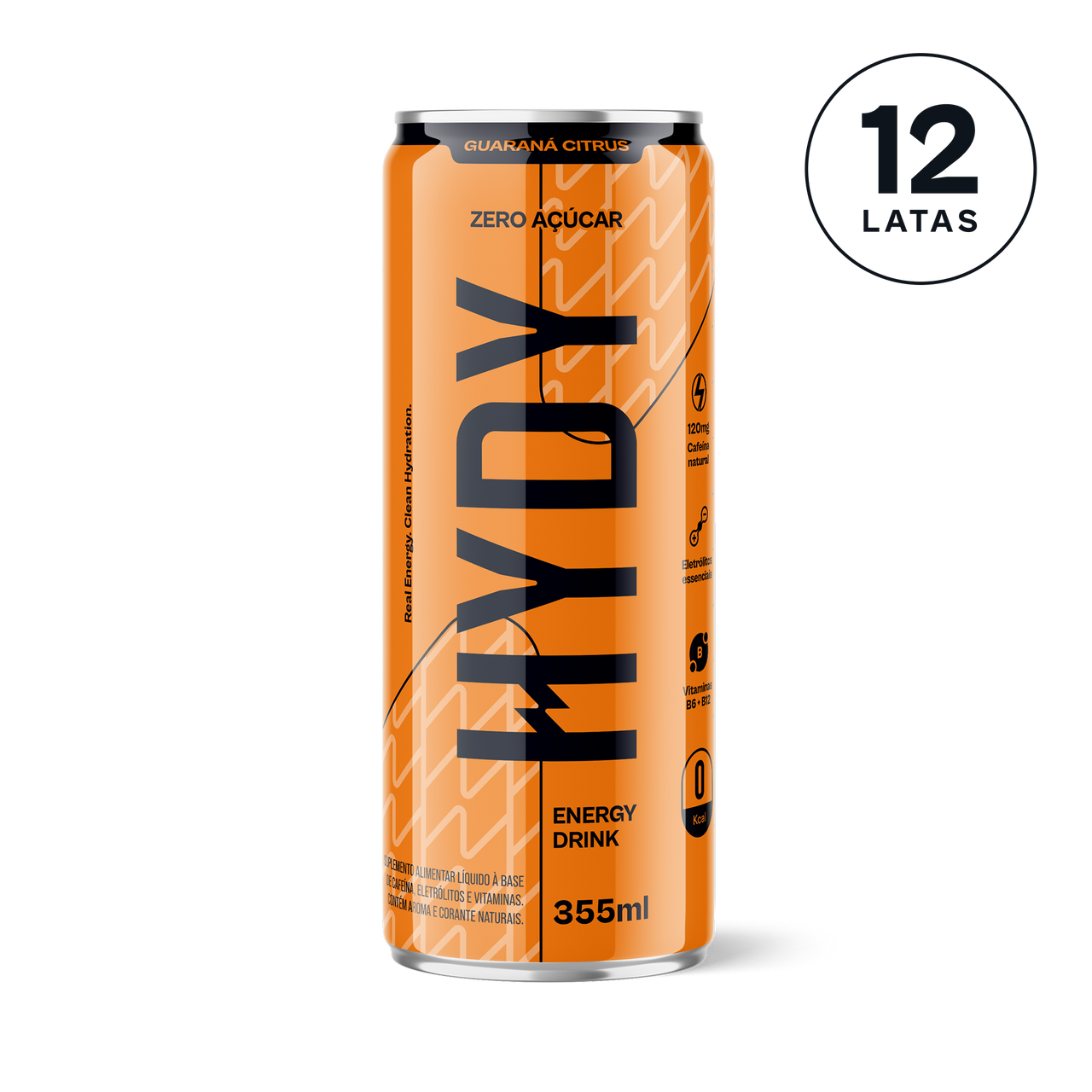 HYDY Energy Guaraná Citrus - 12 latas