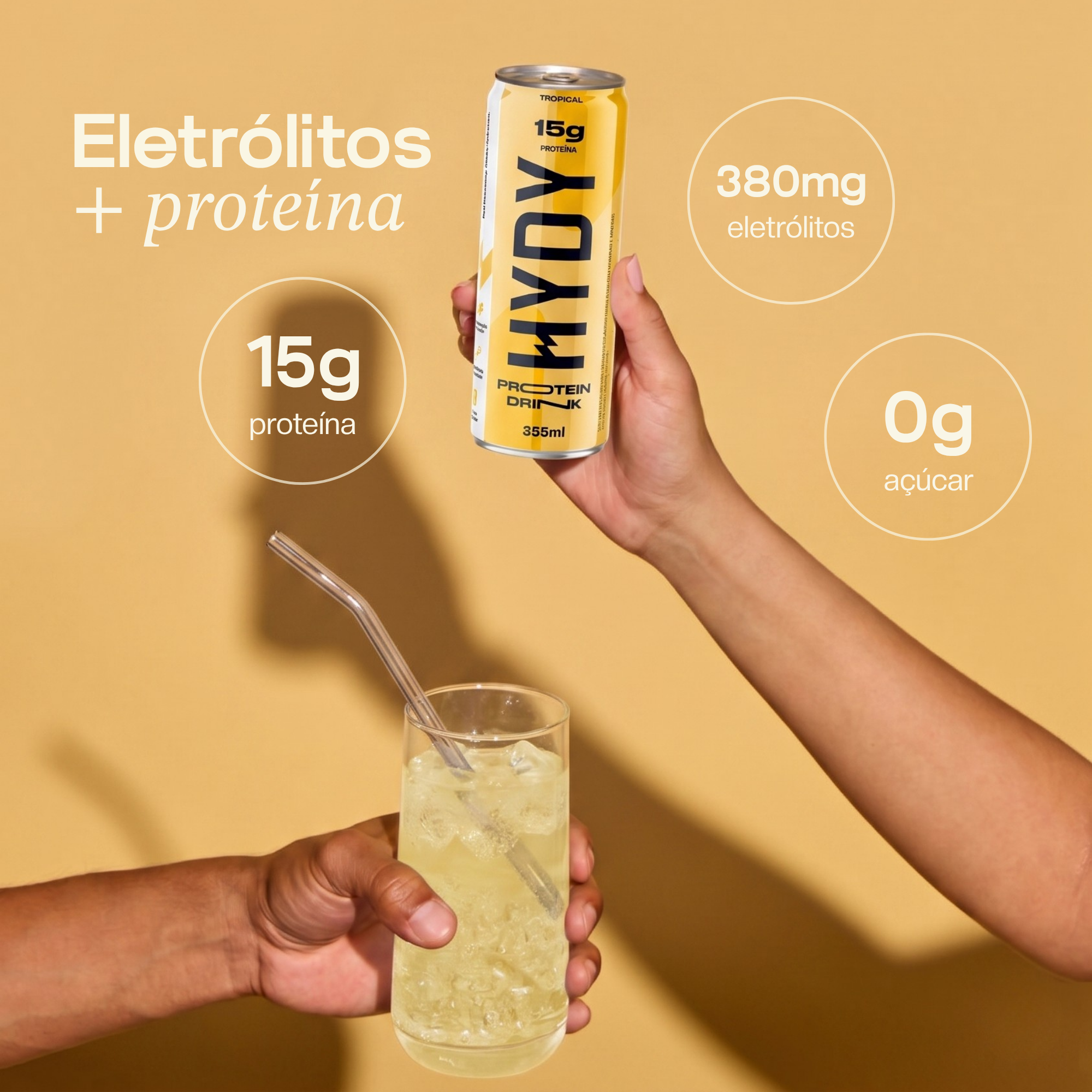 HYDY Protein Drink Tropical - 6 latas